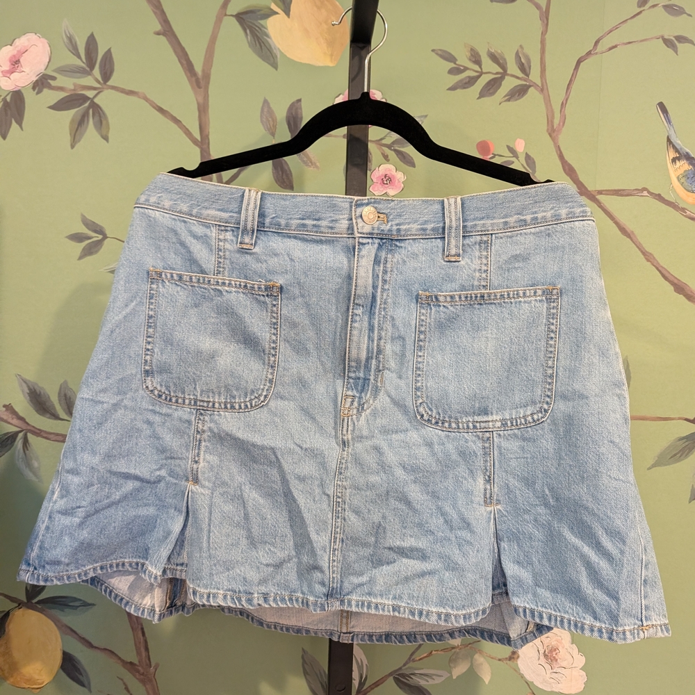 Madewell Light Blue Denim Mini Skirt